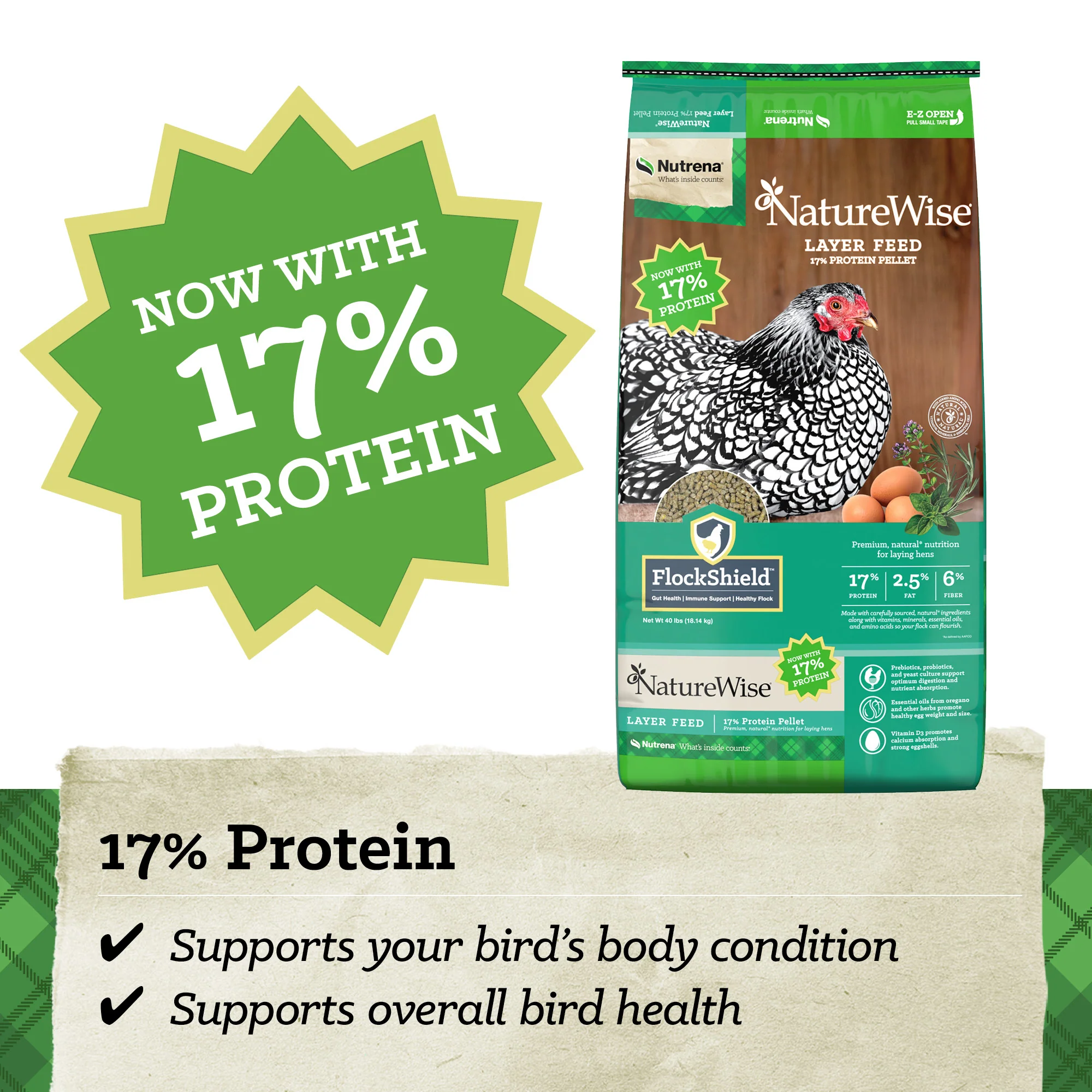 NatureWise® 17% Protein Layer Pellet Poultry Feed - Image 3